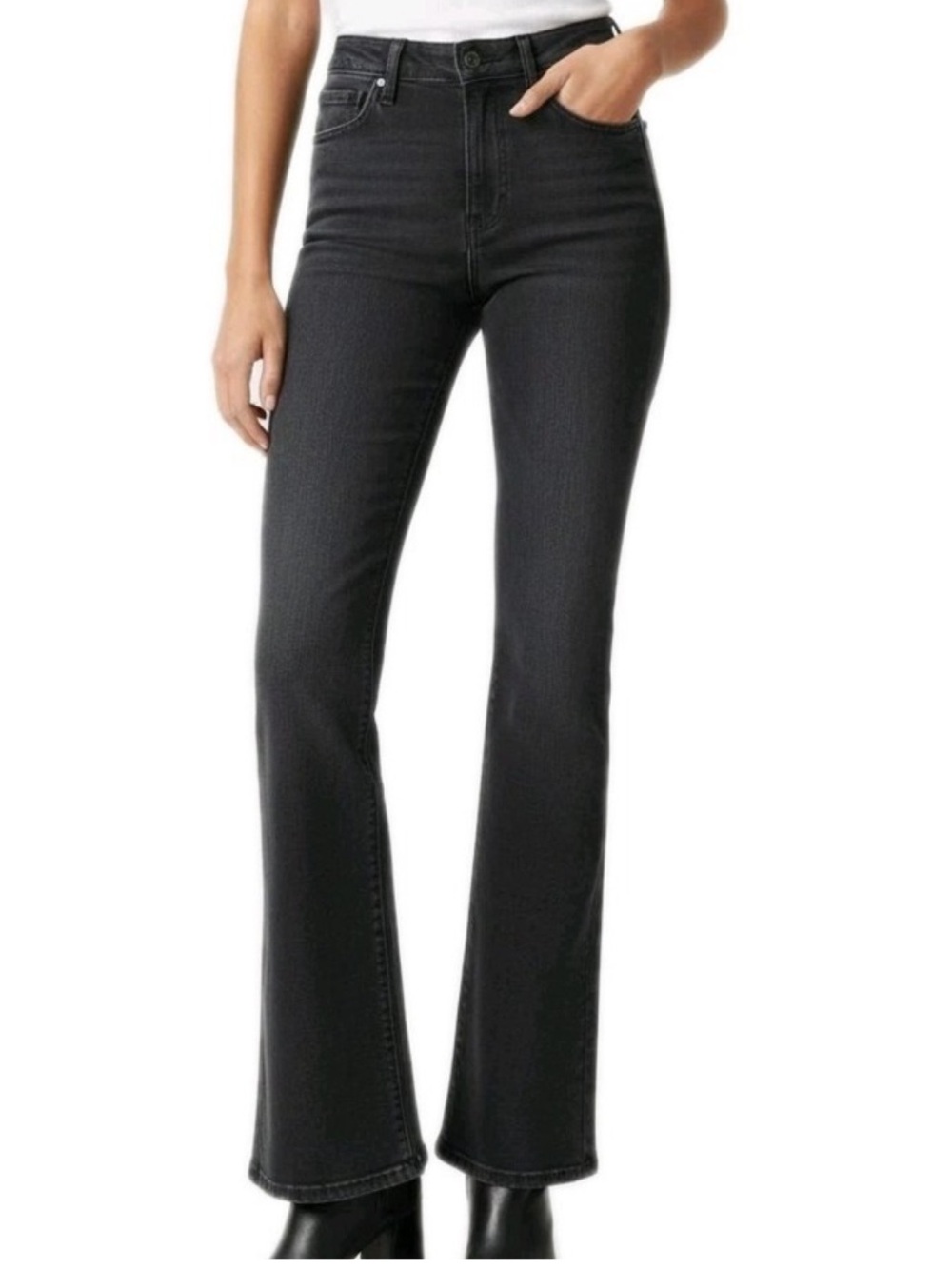 MOTHER ‘The Runaway’ High-Rise Bootcut Flare Jeans in Black -  Size 29x33